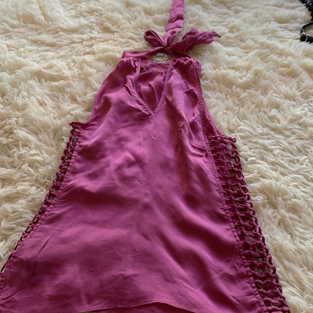 bebe Pink Halter Top